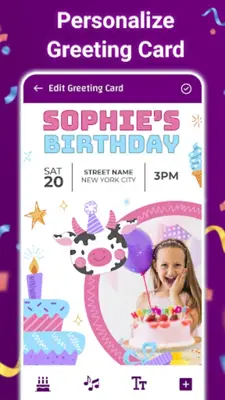 Birthday Card Maker android App screenshot 3