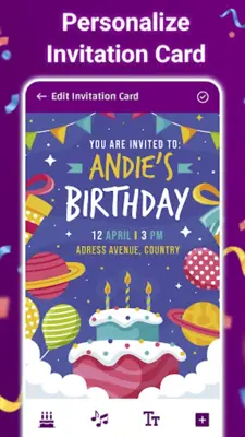 Birthday Card Maker android App screenshot 4